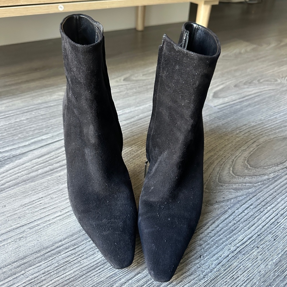 SAINT LAURENT black suede booties size 39​ - Picture 6 of 7